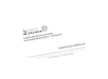 Certificato Partita IVA